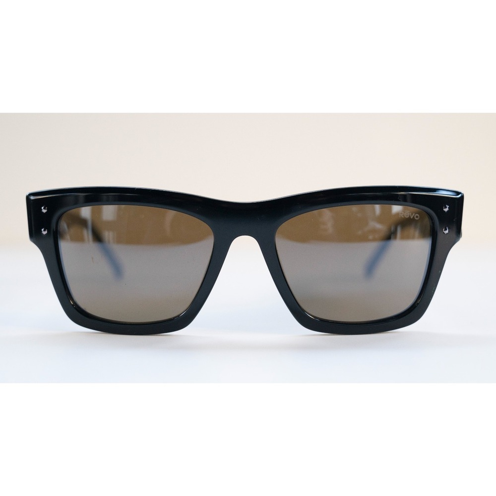 Revo Black Sunglasses RE 1241 01 Indigo Polarized Shiny Black